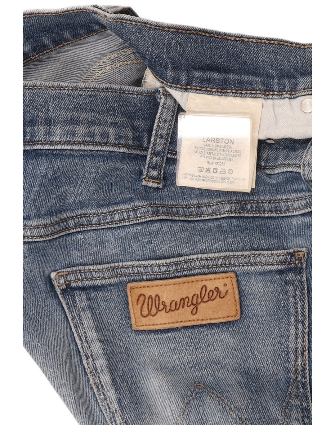 Vaqueros Wrangler Hombre Larston Slim W32 L32 Algodón Azul