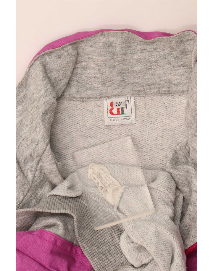 Belfe & Belfe Sudadera con cuello y cremallera para hombre IT 52 Large Grey Colourblock