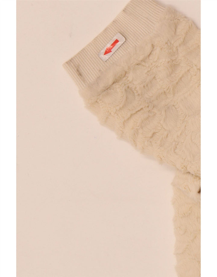 Zara Mujer Jersey De Lana Reino Unido 12 Medio Off White Poliéster