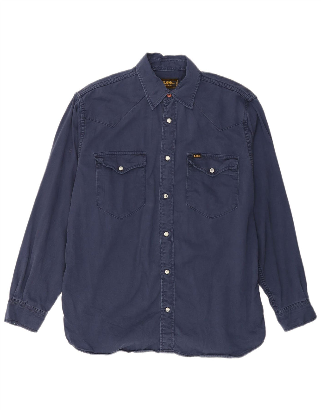 Camisa Lee Hombre Pequeña Algodón Azul Marino