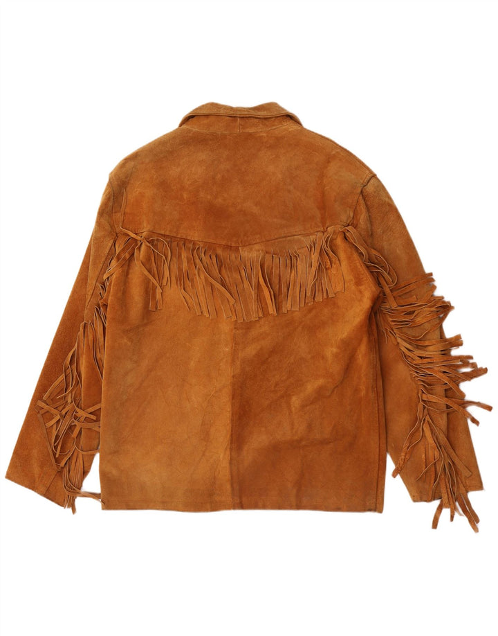 Chaqueta de ante vintage para hombre IT 52 XL Marrón Vaquero