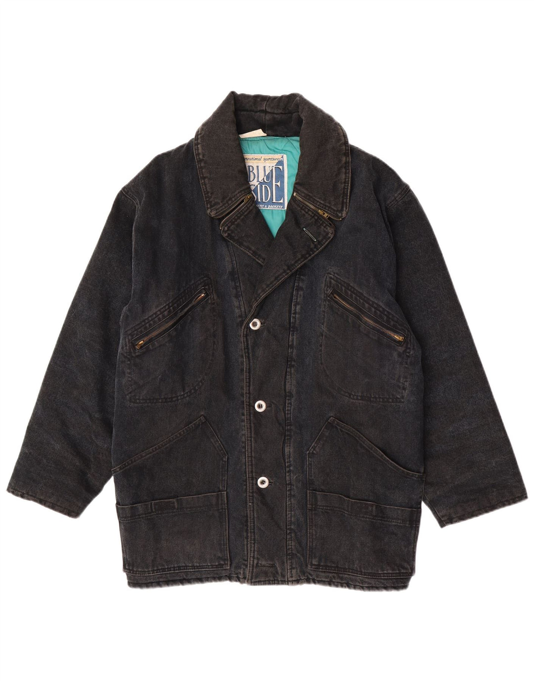Chaqueta vaquera para hombre Blue Side UK 40 Large Black