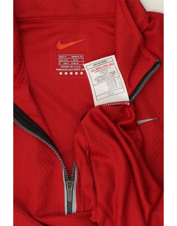 Nike - Chándal con cremallera y cuello para hombre, talla 39/41, poliéster rojo mediano