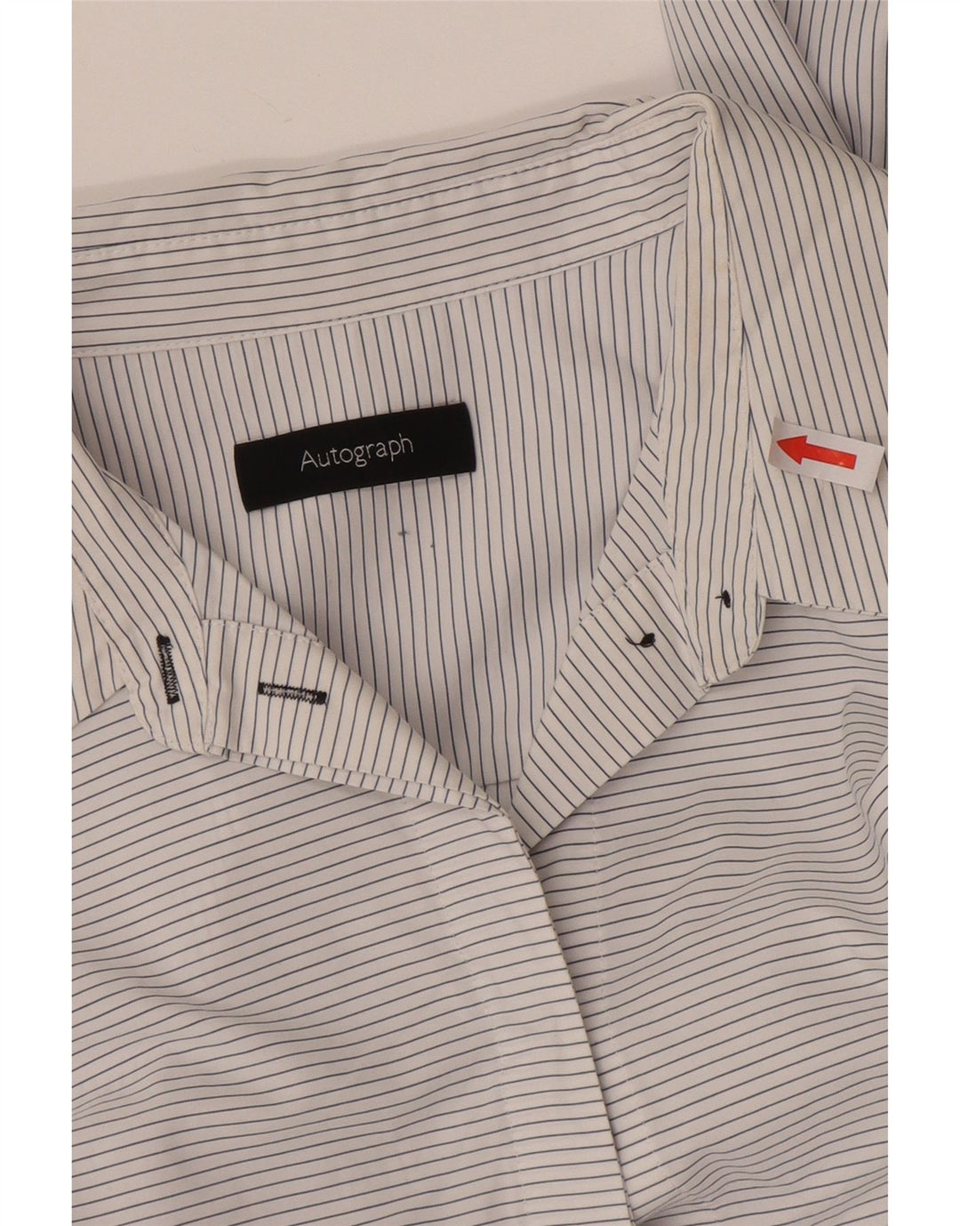 Marks & Spencer Vestido camisero autógrafo para mujer UK 44 Mediano Blanco Rayas