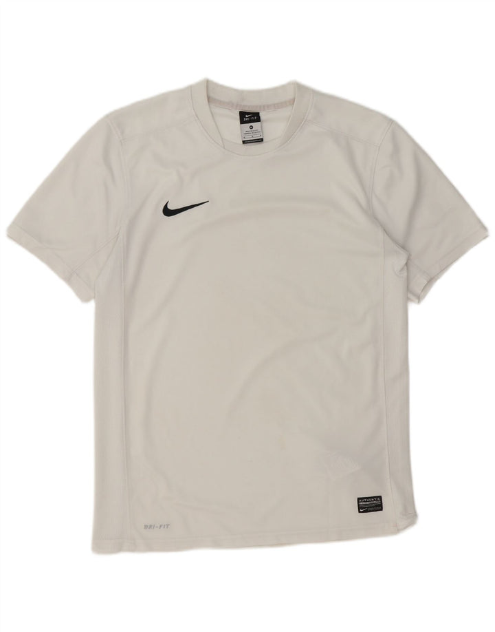 Camiseta Nike Dri Fit para hombre Top poliéster blanco mediano