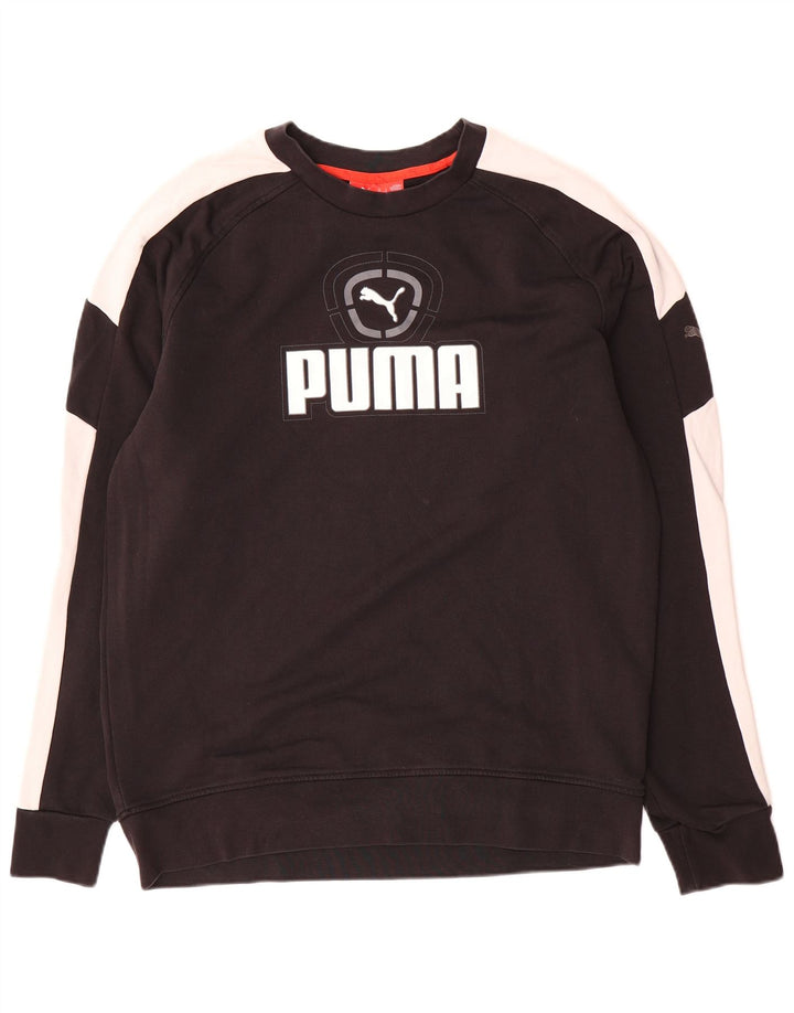 Puma Sudadera Estampada Con Estampado De Algodón Negro Grande Para Hombre