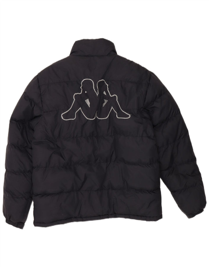 KAPPA Chaqueta acolchada gráfica para hombre UK 40 Large Poliéster azul marino