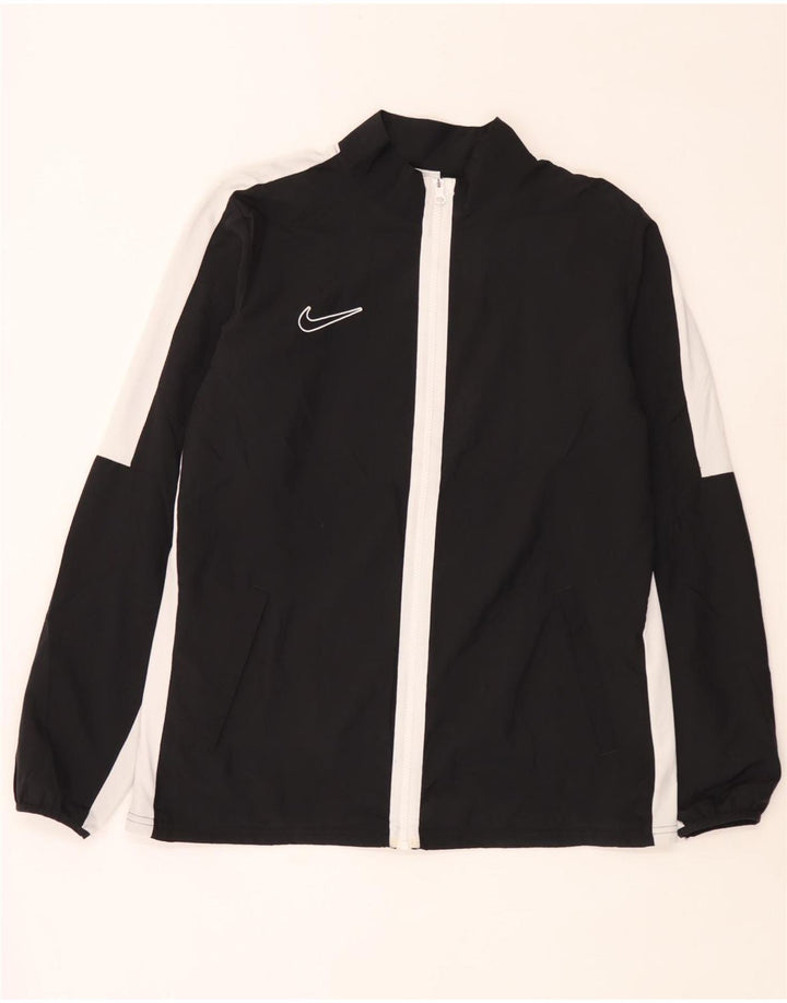 Nike Hombre Dri Fit Chándal Top Chaqueta Grande Negro Colorblock Poliéster