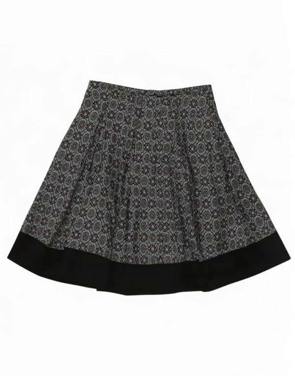 Reiss Falda acampanada para mujer UK 10 Small W30 Algodón geométrico verde