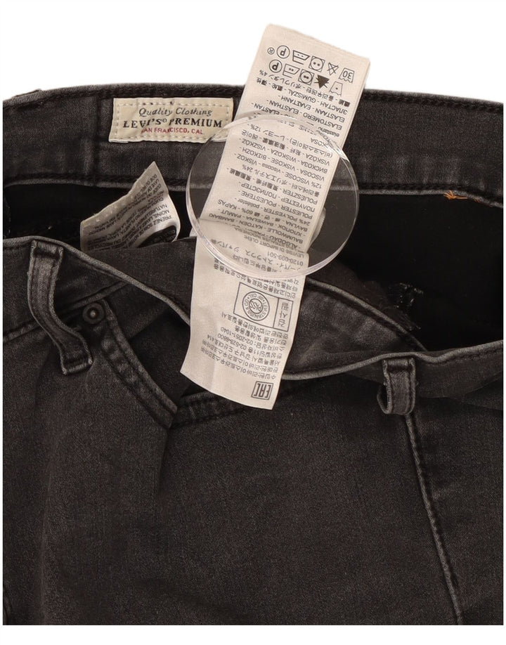 Levi's Mujer 314 Shaping Straight Jeans W32 L30 Algodón Negro