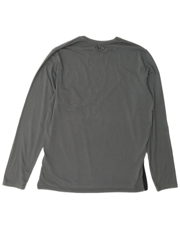 Under Armour Camiseta de manga larga para hombre XL Gris Colorblock Algodón