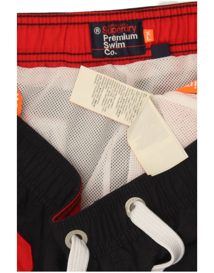 Superdry Shorts De Natación Gráficos Para Hombre XL Poliéster Negro