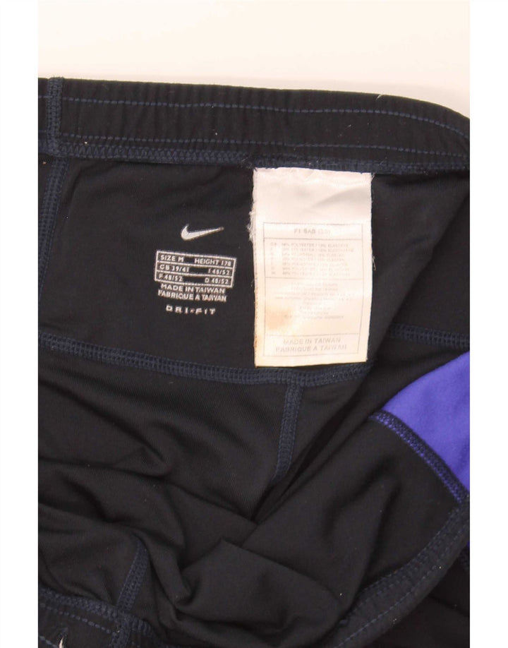 Nike Leggings Dri Fit para hombre UK 38/40 Mediano Negro Colorblock Poliéster