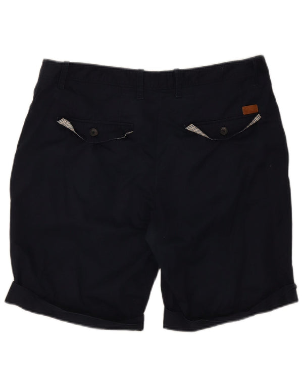 Zara Mens Chino Shorts EU 42 Large W32 Azul Marino Algodón