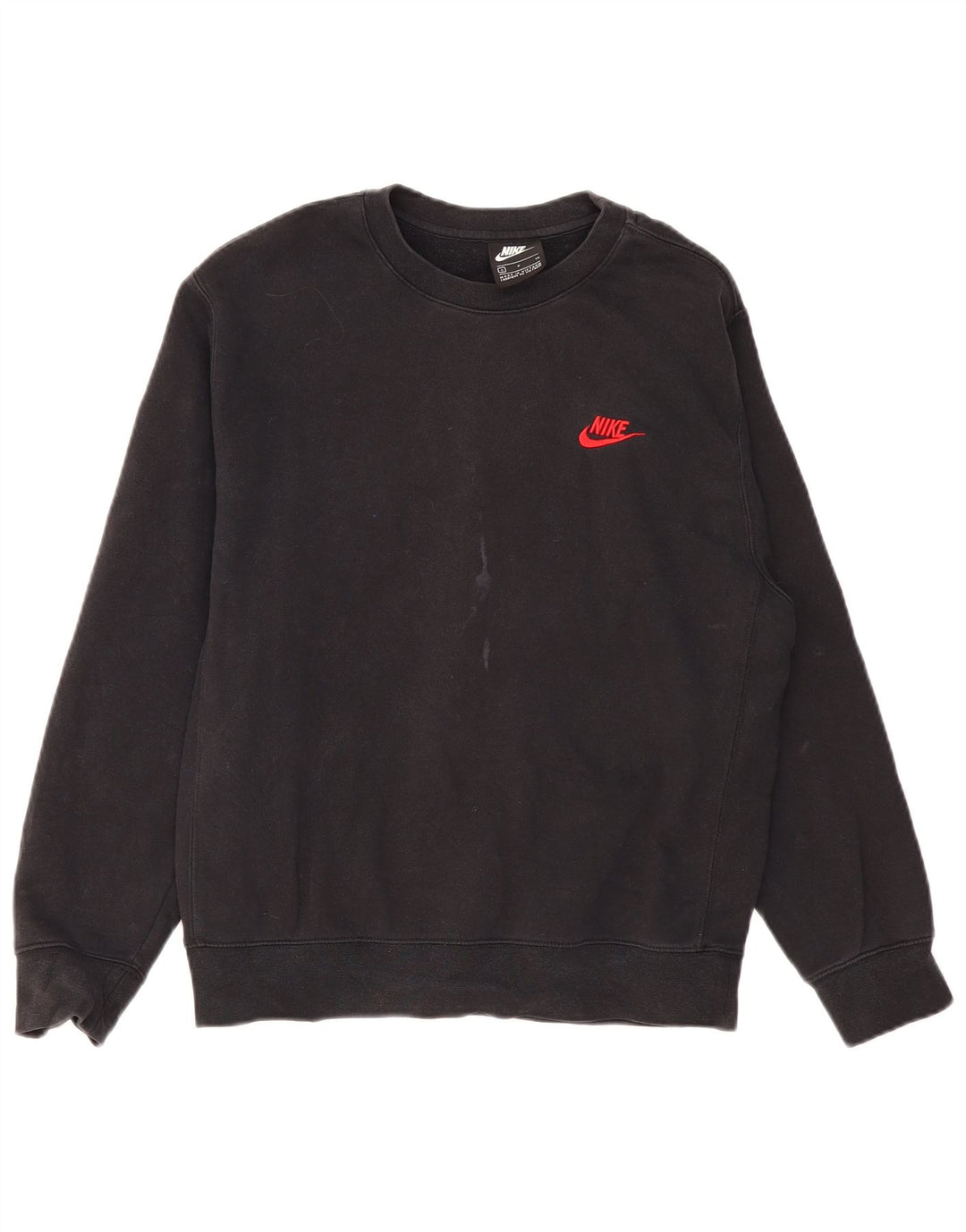 NIKE Womens Oversized Sweatshirt Jumper UK 10 Small Black Cotton Vintage Nike and Second-Hand Nike from Messina Hembry 