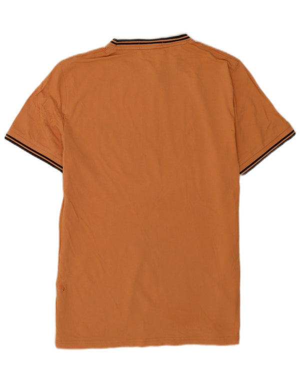 Camiseta Fred Perry Hombre Top Algodón Rayas Naranja Medio