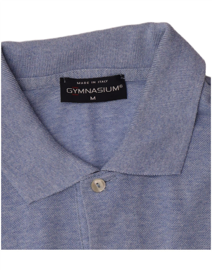 Gymnasium Polo De Manga Corta Para Hombre Azul Medio