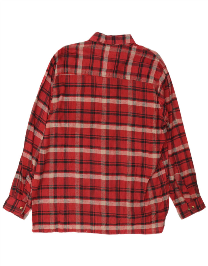 Nathan Jones Camisa De Franela Hombre XL Algodón A Cuadros Rojos
