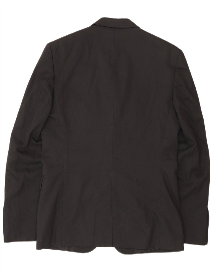 Zara Chaqueta tipo blazer de 2 botones para hombre EU 46 Small Poliéster negro
