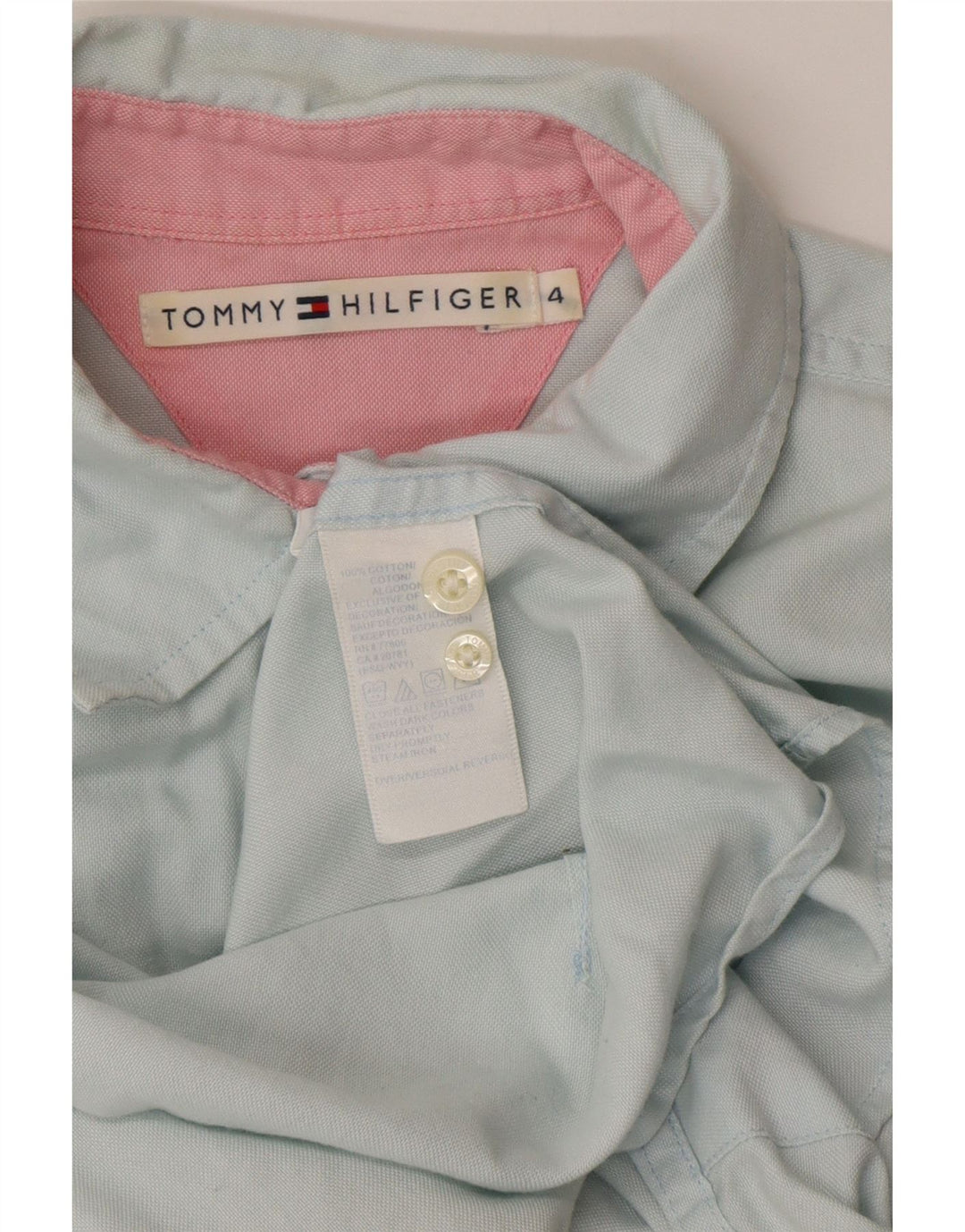 TOMMY HILFIGER Camisa para mujer US 4 Small Azul Algodón