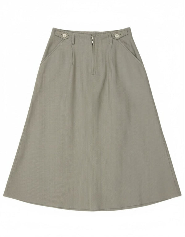 Falda acampanada vintage para mujer IT 46 Grande W30 Poliéster a rayas verdes