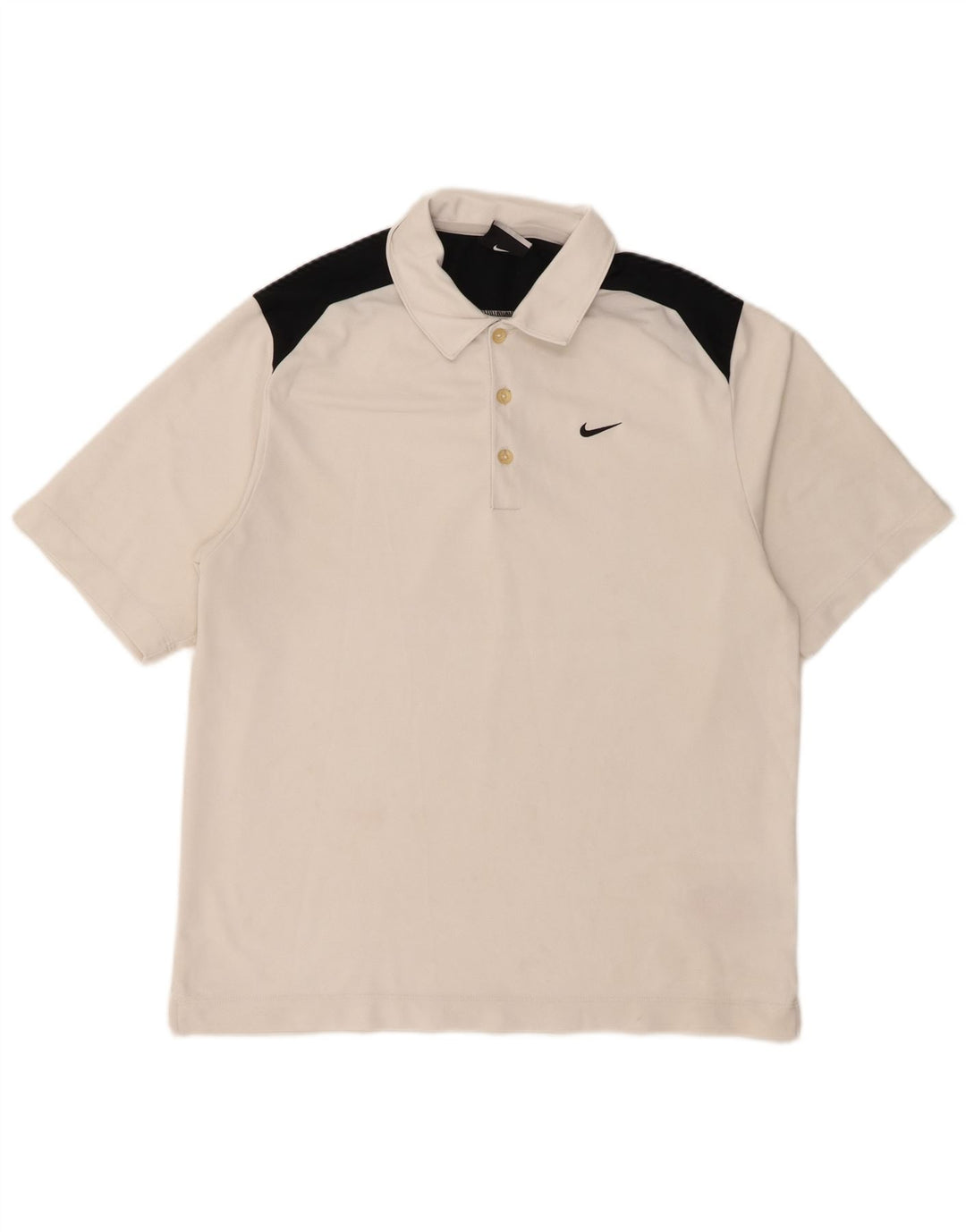 Nike Polo para hombre ES 38/41 Medio Blanco Colorblock Poliéster