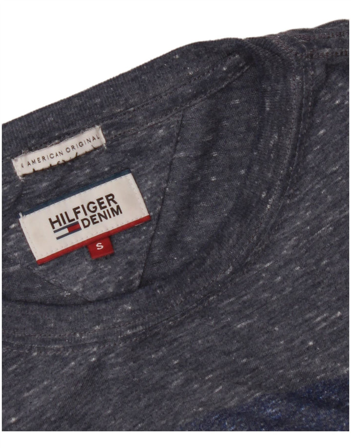 TOMMY HILFIGER Camiseta gráfica para hombre Top Small Blue Colourblock