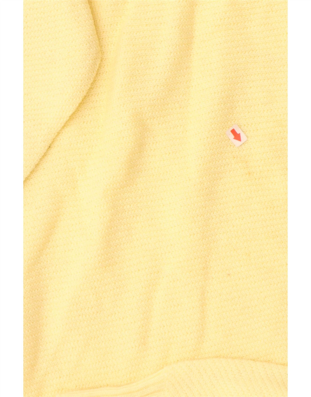 VINTAGE Mujer Crew Neck Jumper Suéter Reino Unido 14 Lana Amarilla Mediana
