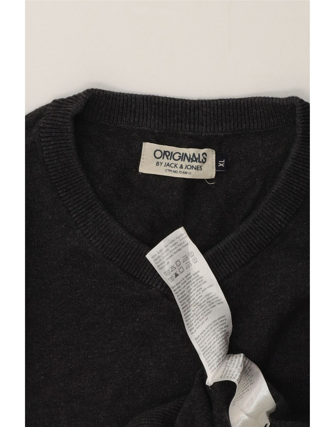 Jack & Jones Jersey con Cuello en V para Hombre XL Gris Algodón