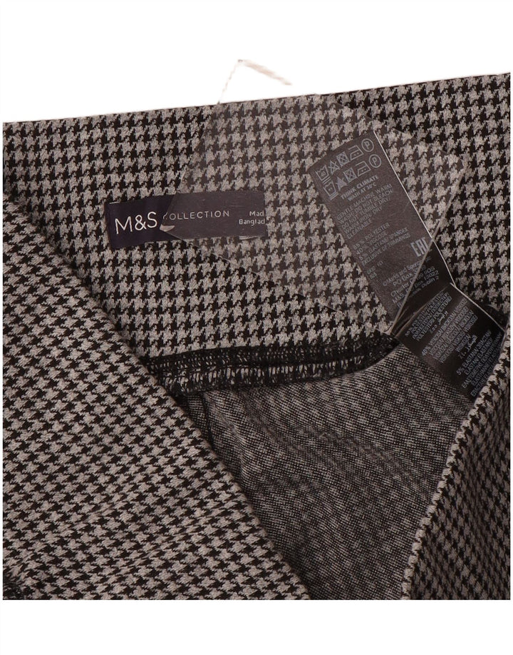 Marks & Spencer Leggings para mujer UK 44 Poliéster de pata de gallo gris grande