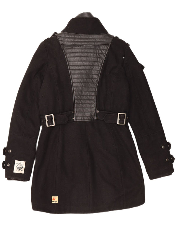 KHUJO Abrigo militar para hombre UK 38 Medium Black Nylon