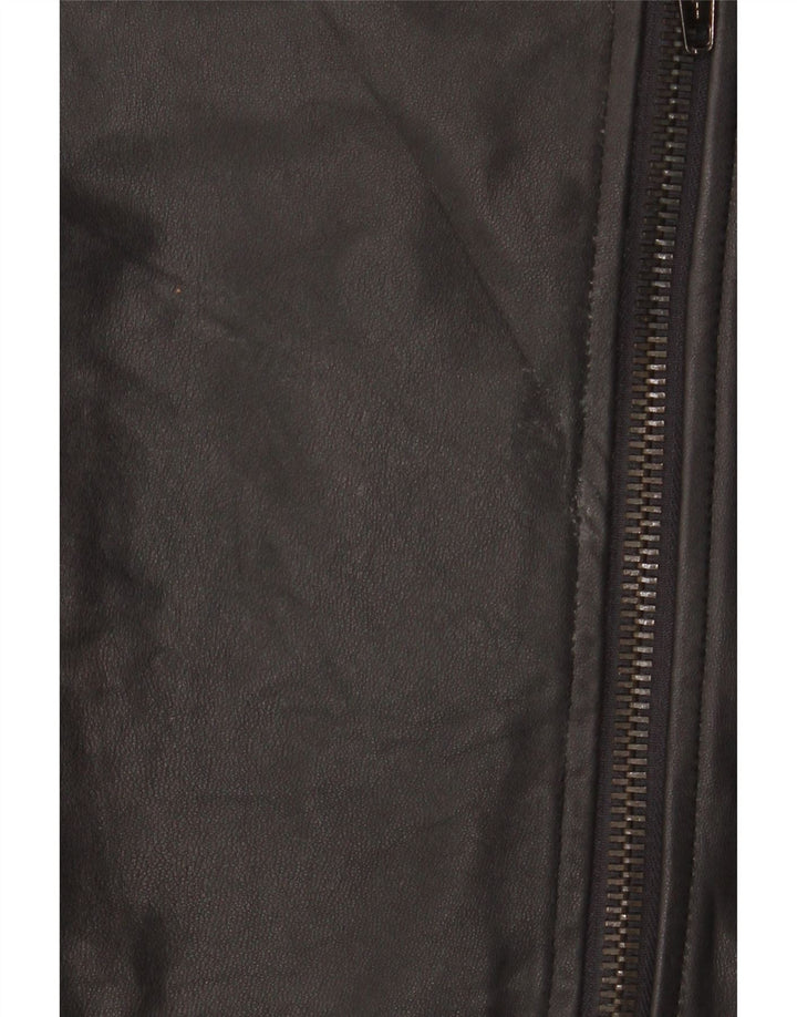 Simona Barbieri - Chaqueta motera de piel para mujer, talla única, color negro