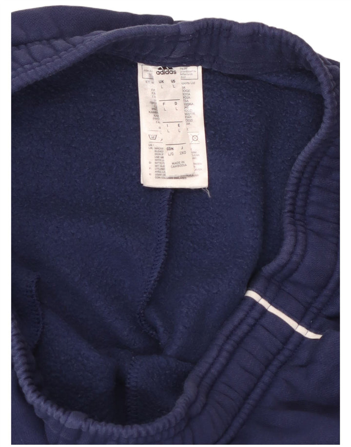 ADIDAS Hombre Chándal Pantalones Joggers Grande Azul Marino Algodón