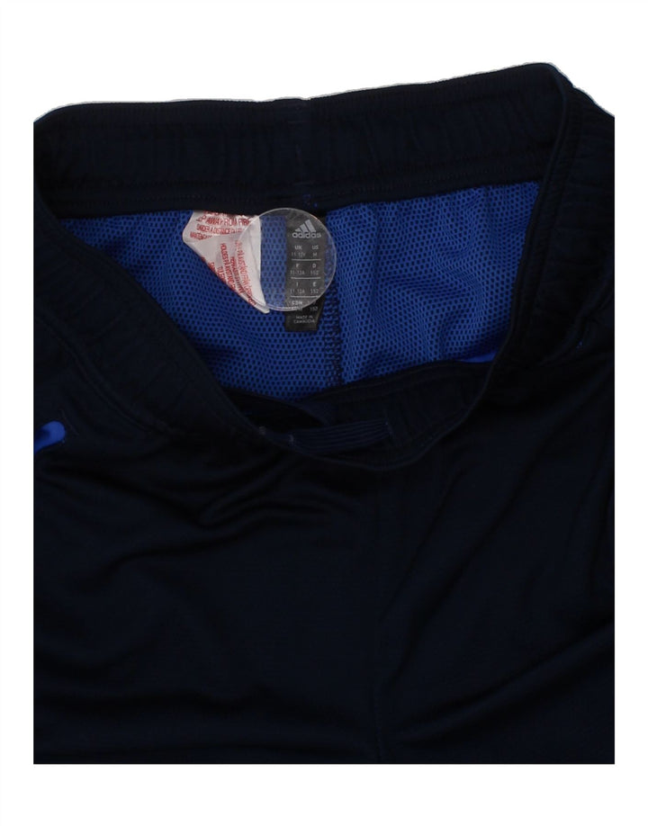 ADIDAS Boys Sport Shorts 11-12 Years  Navy Blue Polyester Vintage Adidas and Second-Hand Adidas from Messina Hembry 