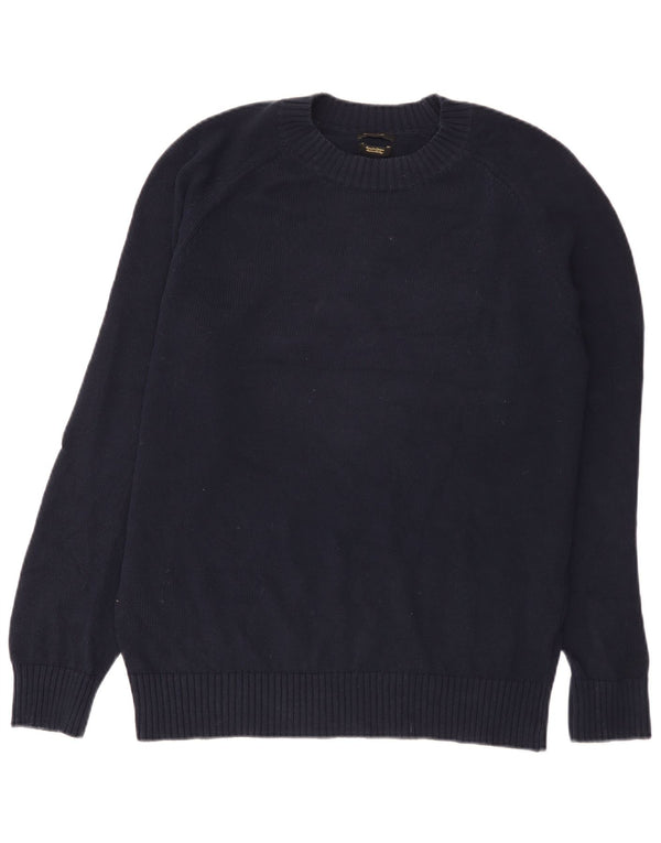 Massimo Dutti Hombre Jersey Cuello Redondo Jersey Medio Azul Marino