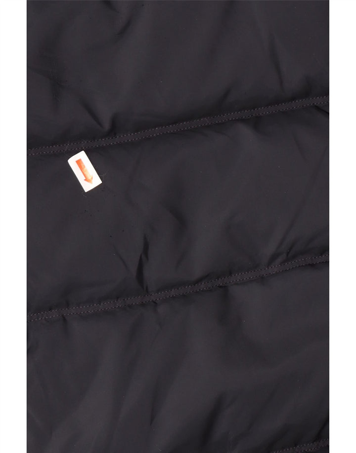 TOMMY HILFIGER Abrigo acolchado con capucha para mujer UK 10 Small Poliéster azul marino