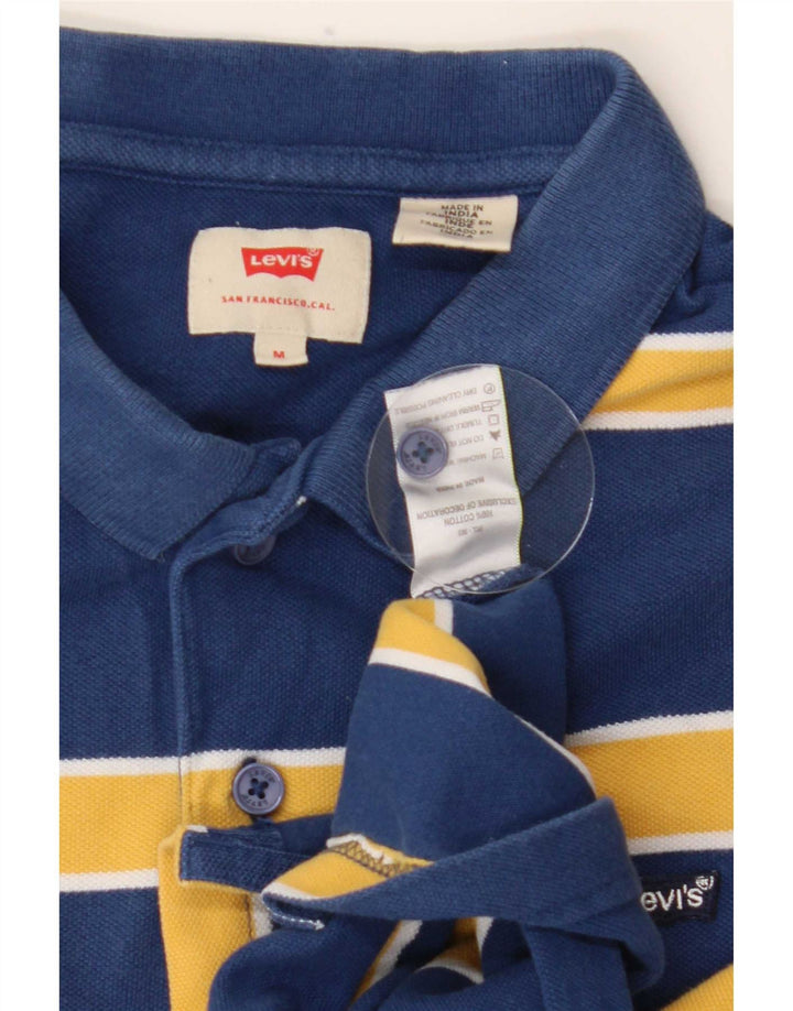 Polo Levi's Hombre De Algodón A Rayas Azul Marino Medio