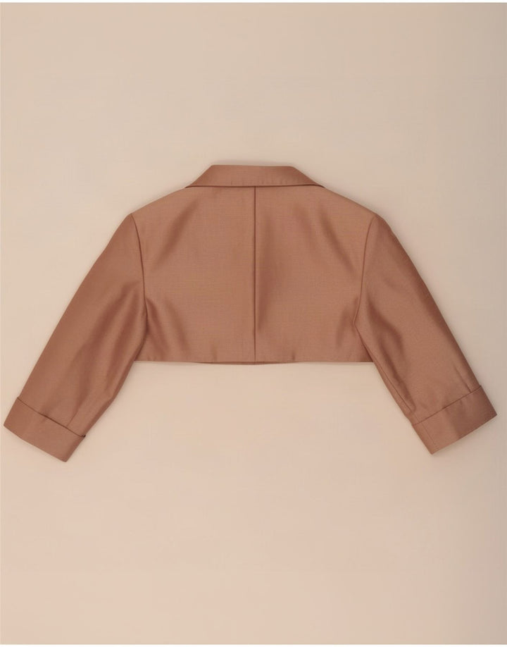 Mascara Chaqueta Bolero para Mujer UK 10 Small Beige Floral Poliéster