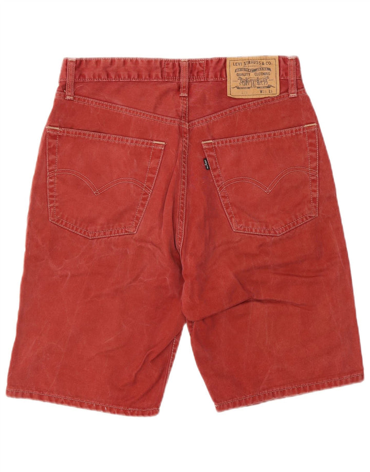 LEVI'S Mens 476 pantalones cortos de mezclilla W31 algodón rojo medio