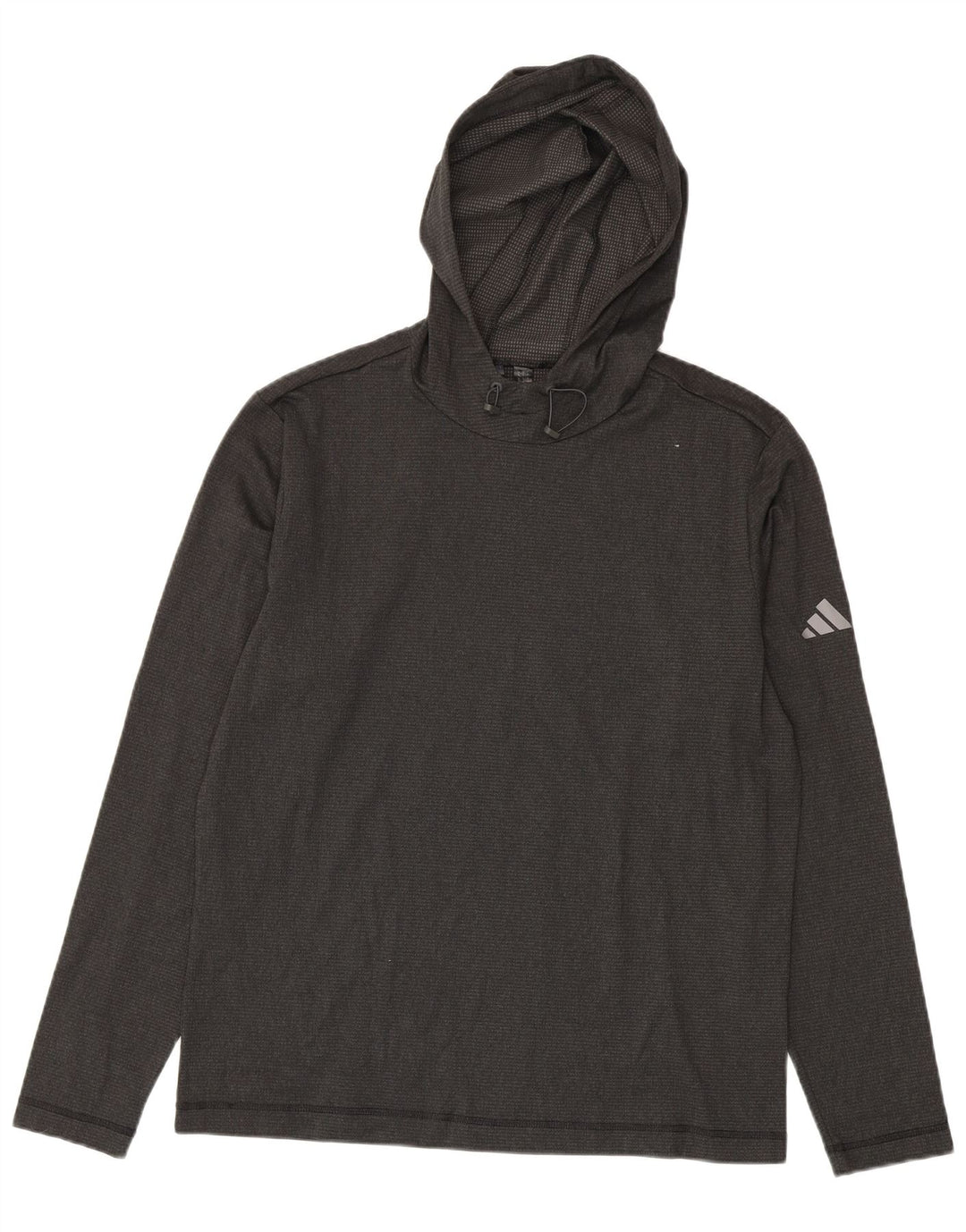 Adidas Hombre Sudadera Con Capucha Manga Larga Poliéster Gris Medio