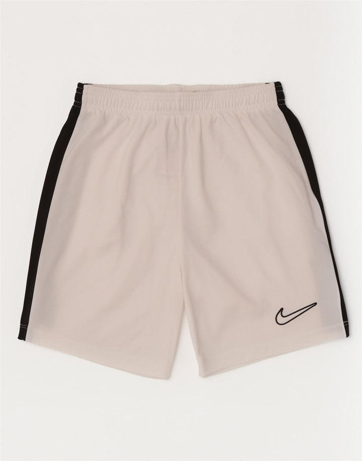 Nike Pantalones cortos deportivos para niños 10-11 años Mediano Blanco Poliéster