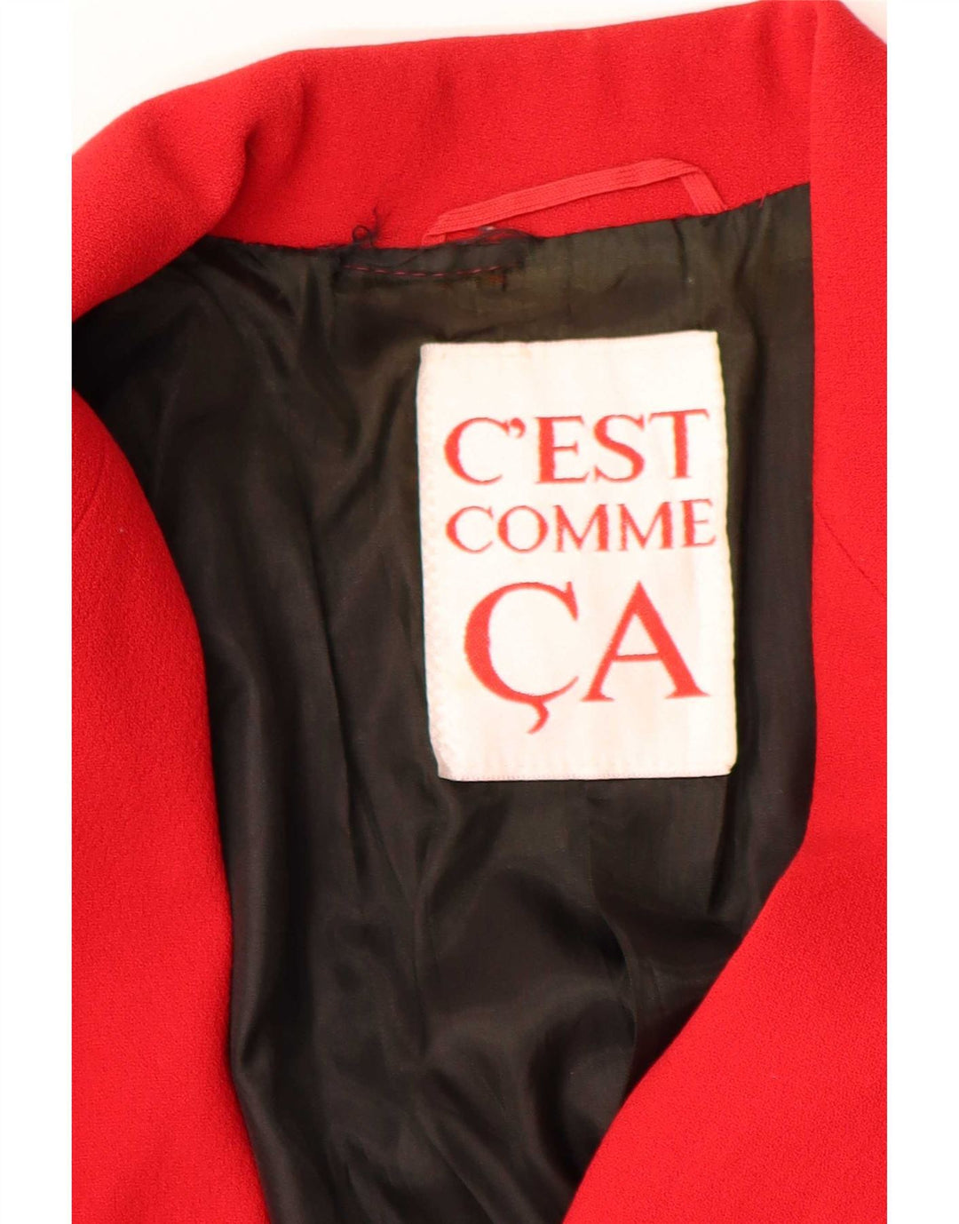 C'est Comme Chaqueta Blazer de 2 Botones para Mujer UK 44 Medium Red