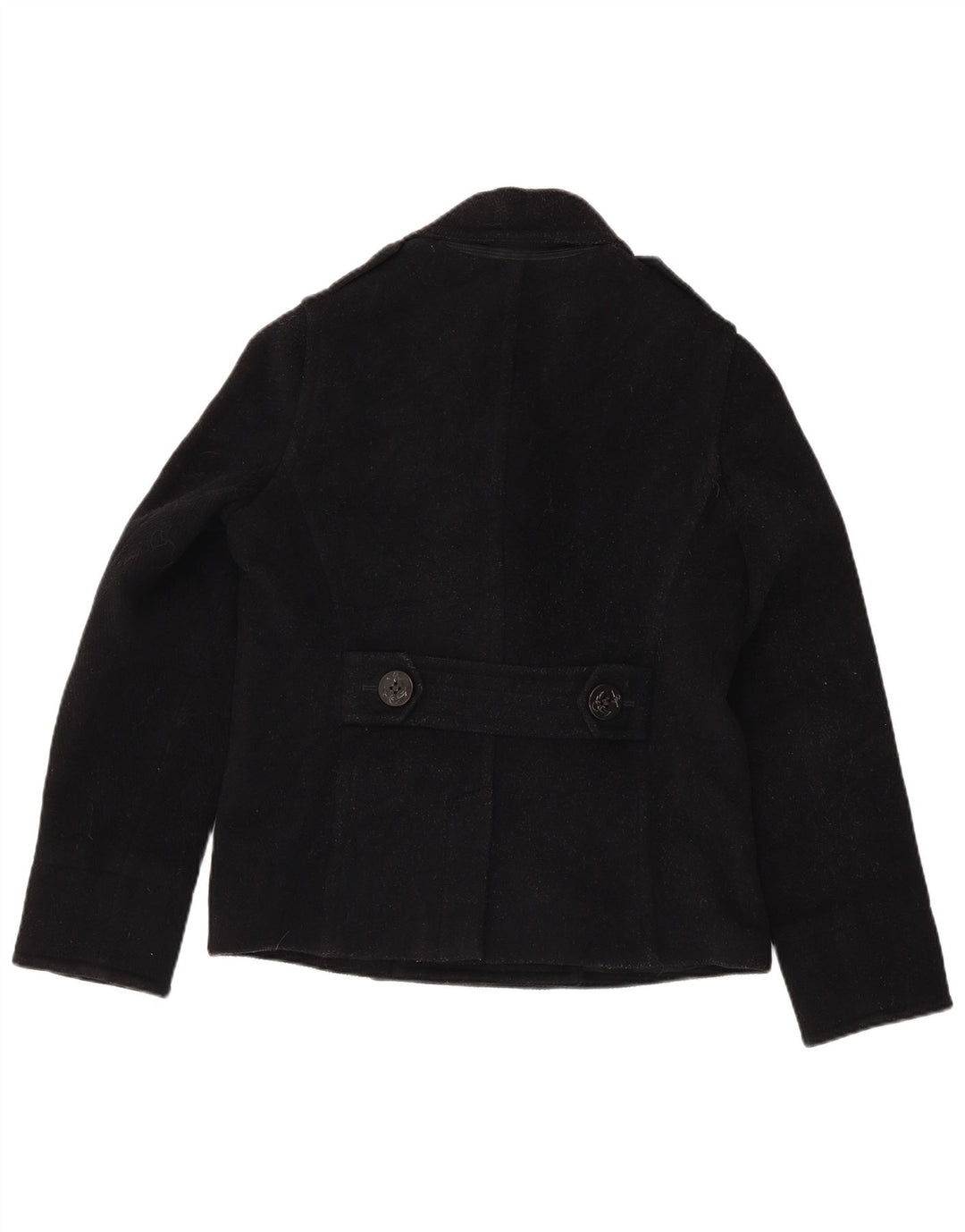 Ralph Lauren Chaquetón para Mujer UK 14 Lana Negra Mediana