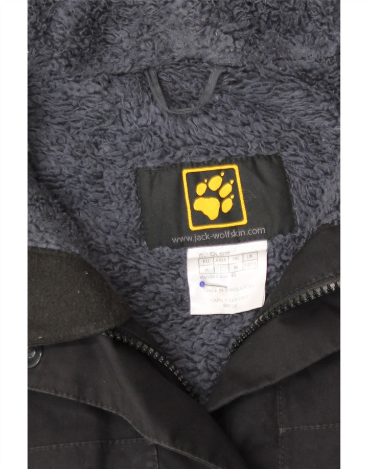 Jack Wolfskin Abrigo cortavientos para mujer UK 12/14 Mediano Negro Poliéster