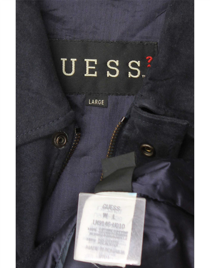 Guess Chaqueta Bomber para Hombre UK 40 Grande Algodón Azul Marino