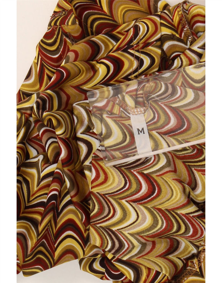 Blusa Vintage para Mujer Reino Unido 12 Mediana Multicolor Geométrica