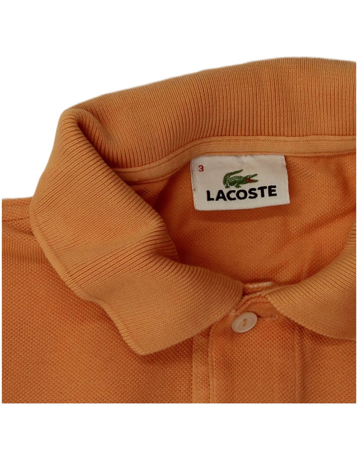 Lacoste Polo para hombre talla 3 pequeño algodón naranja
