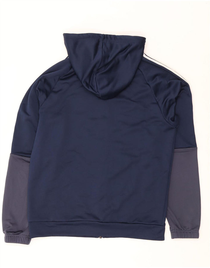 ADIDAS Sudadera con capucha y cremallera para hombre Reino Unido 44/46 Grande Azul marino Colorblock
