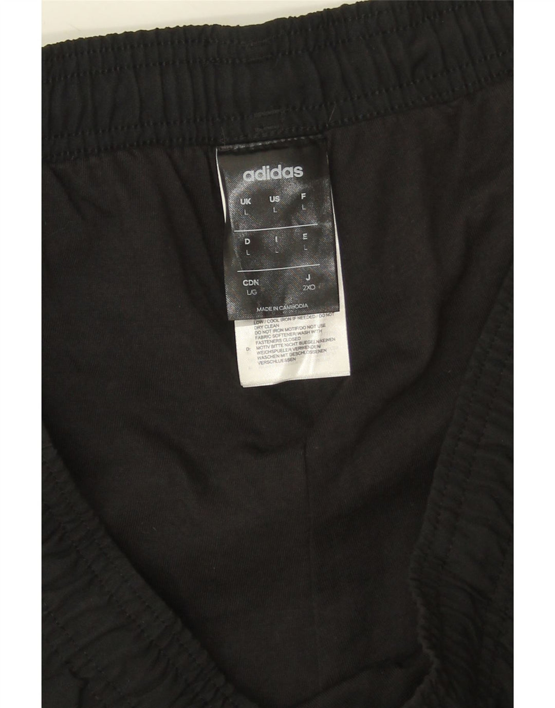 Adidas Hombre Pantalones De Chándal Joggers Grande Negro Poliéster