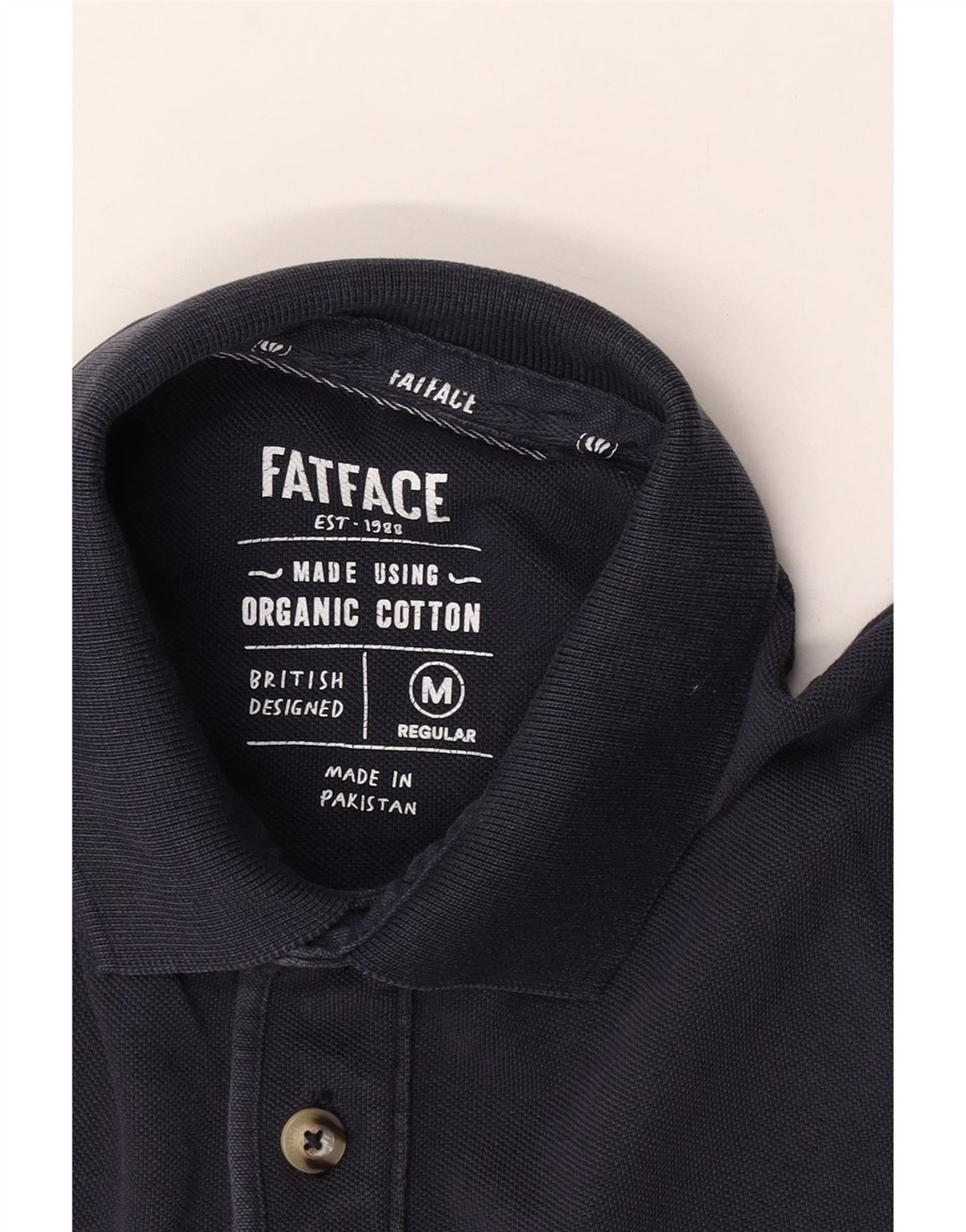 Polo de hombre Fat Face de viscosa azul marino medio